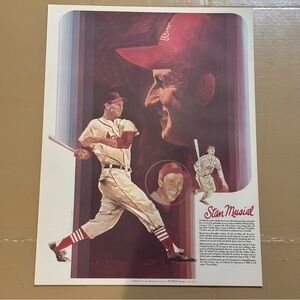 1970s St Louis Cardinals
Stan Musial Coca Cola Coke
Baseball Poster 18x24"